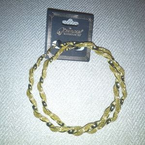 Large gold plate hoop earrings